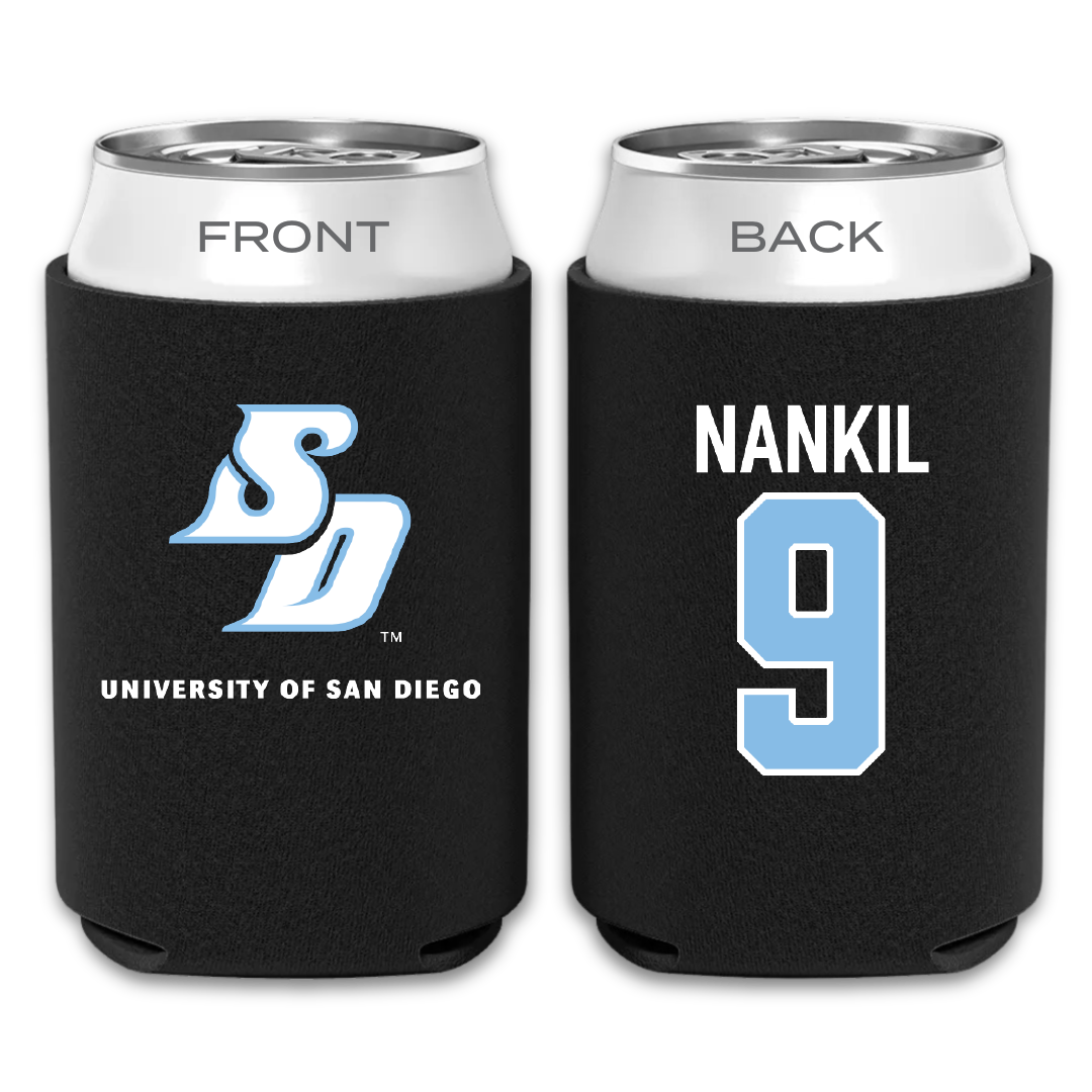 University of San Diego Football Black Can Cooler - #9 Dom Nankil