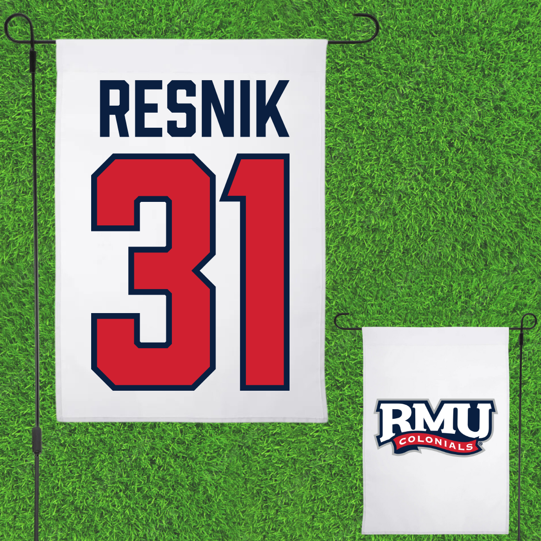 Robert Morris University Softball White Garden Flag - #31 Anna Resnik