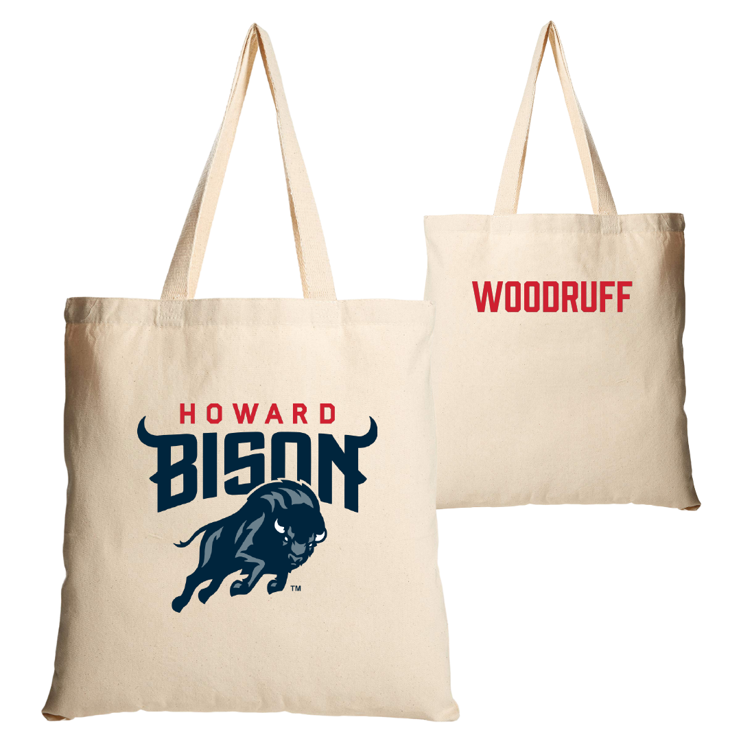 Howard University TF and XC Tan Canvas Tote Bag - Aniya Woodruff