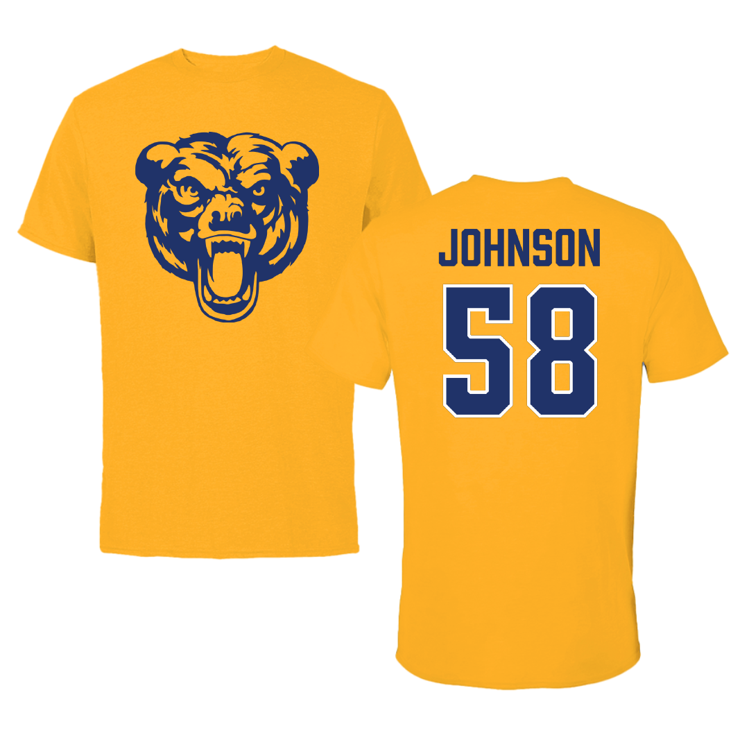 Carolina University Baseball Gold Tee - #58 Brandon Johnson