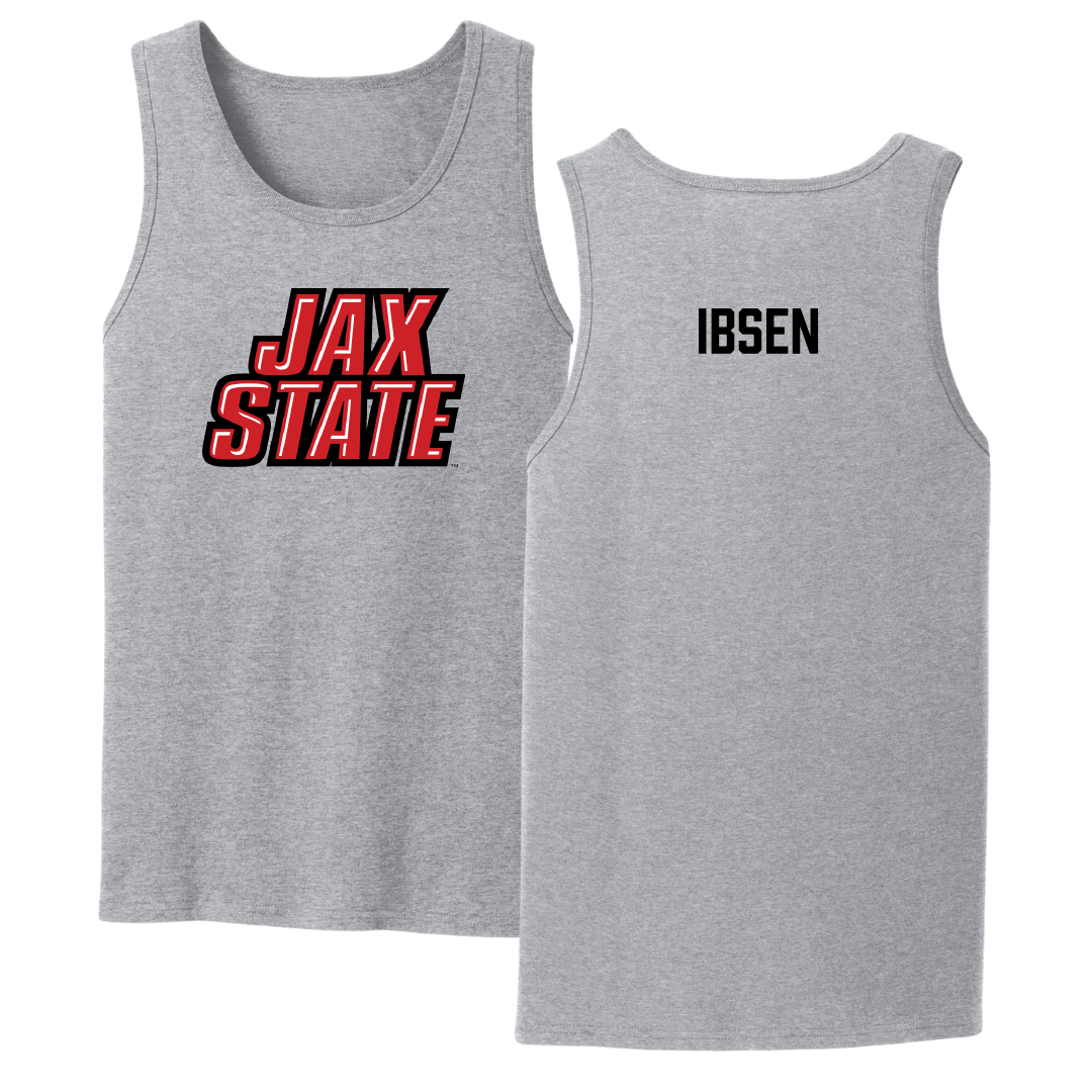 Jacksonville State University TF and XC Sport Gray Tank Top - Lennon Ibsen