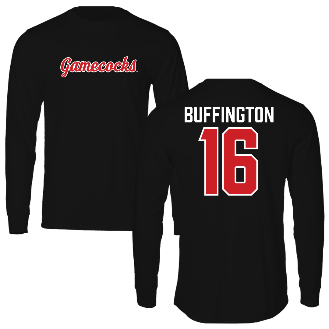 Jacksonville State University Softball Black Performance Long Sleeve - #16 Hannah Buffington