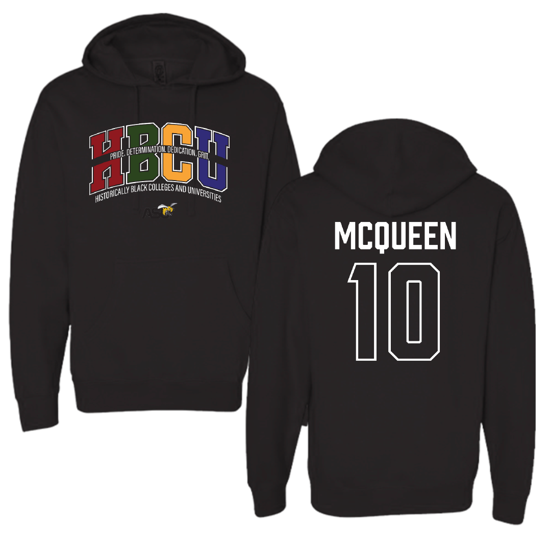 Alabama State University Volleyball (W) Black HBCU Hoodie - #10 Madisynne McQueen
