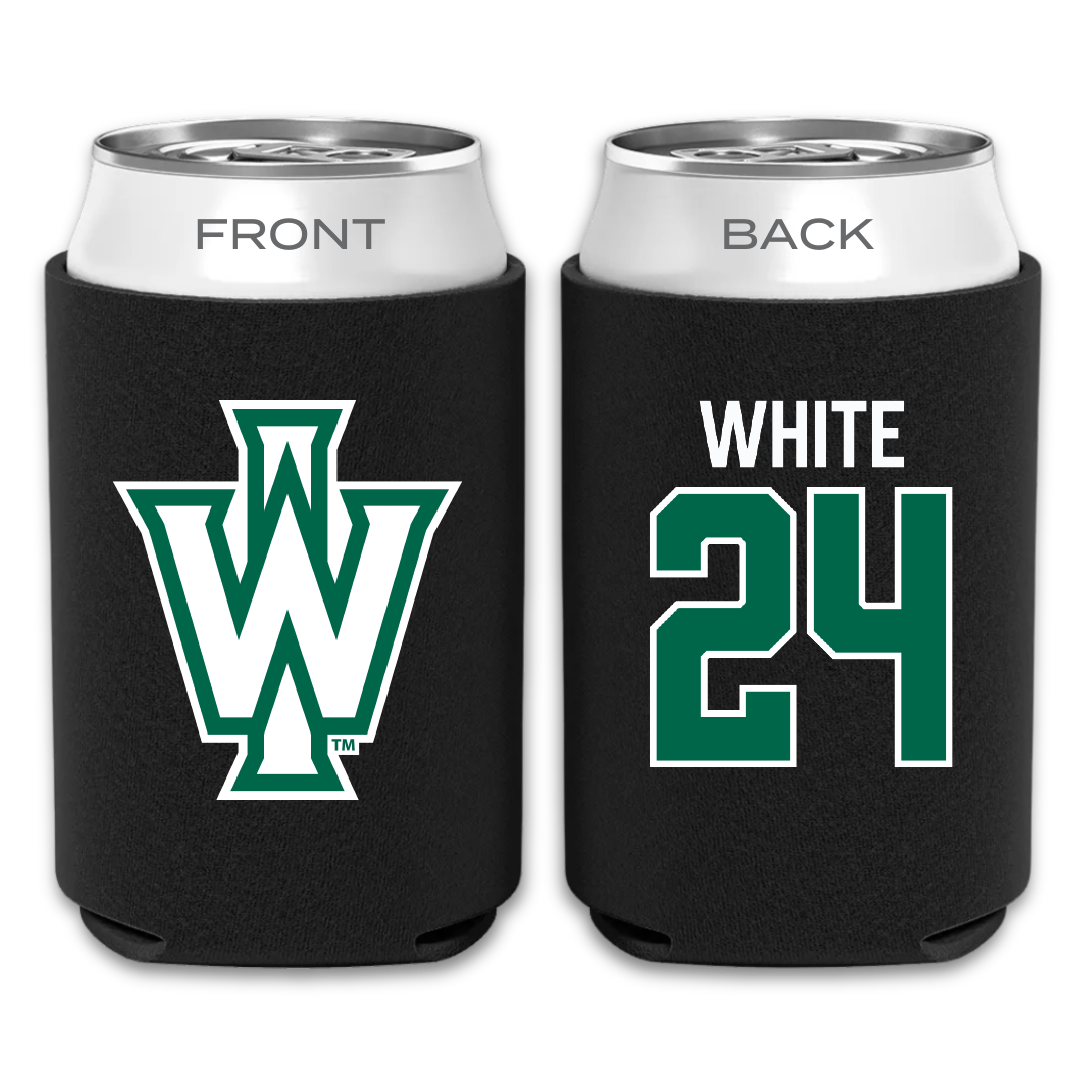 Illinois Wesleyan University Soccer Black Can Cooler - #24 Sawyer White