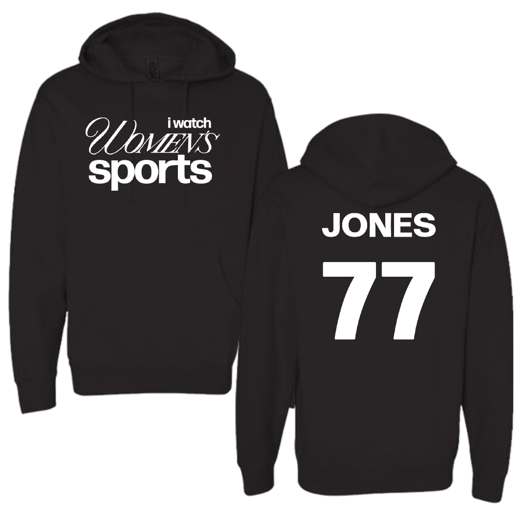 Southern Illinois University at Carbondale Softball Black WHM Hoodie - #77 Sidney Jones
