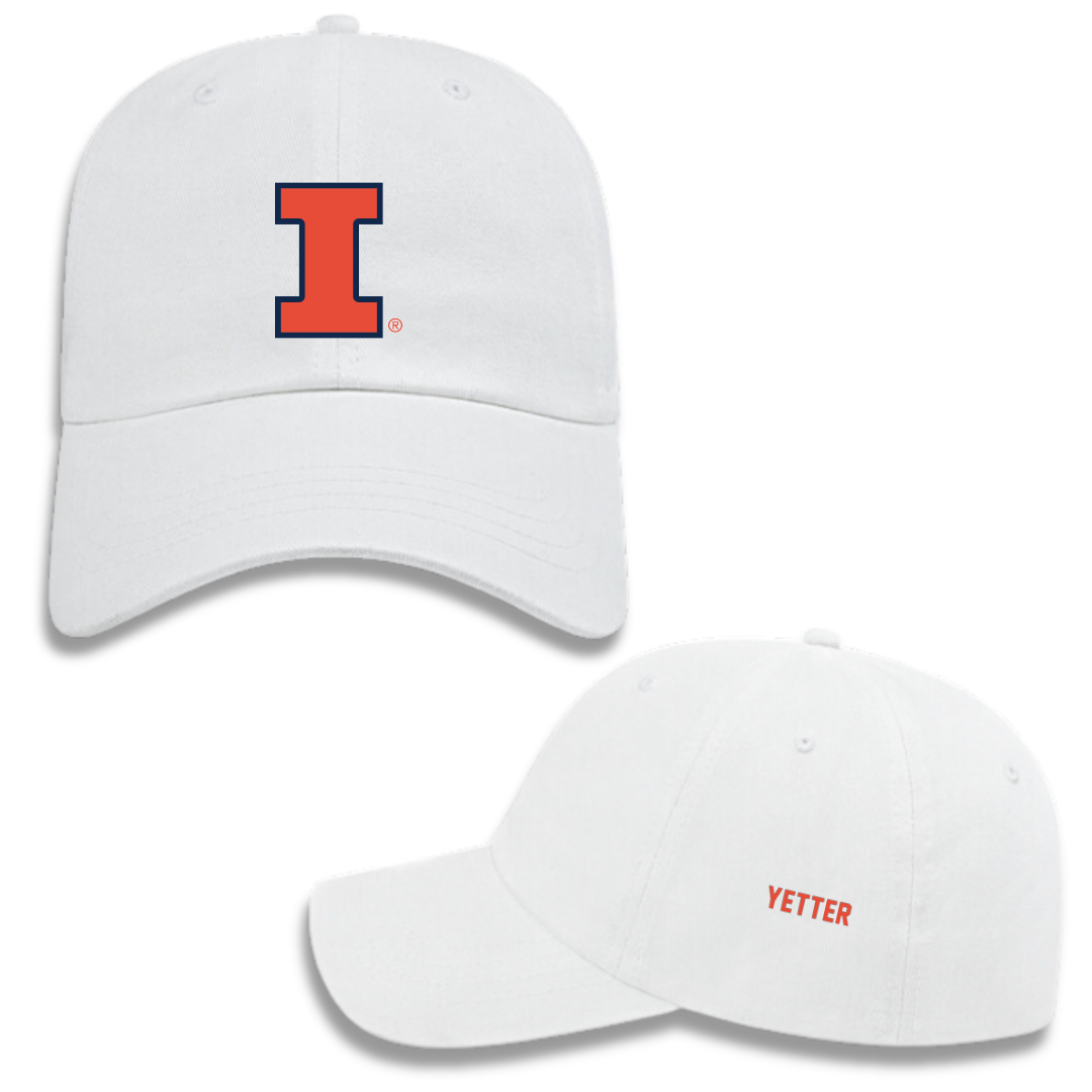 University of Illinois Swimming & Diving White Hat - Molly Yetter