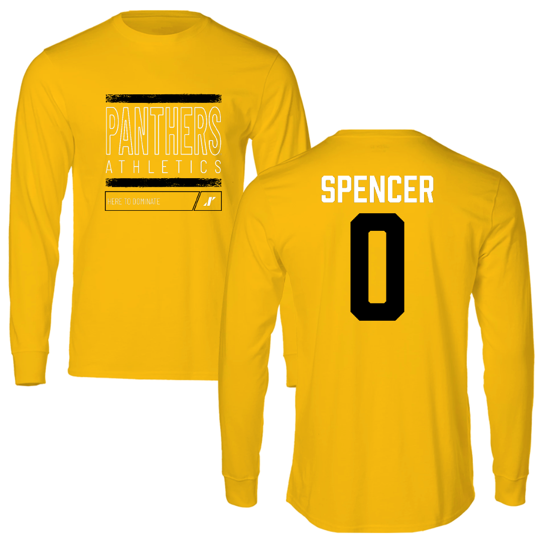 University of Wisconsin-Milwaukee Basketball Gold Dominate Long Sleeve - #0 Pierce Spencer