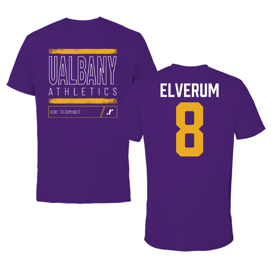 University at Albany Soccer Purple Dominate Tee - #8 Selma Elverum