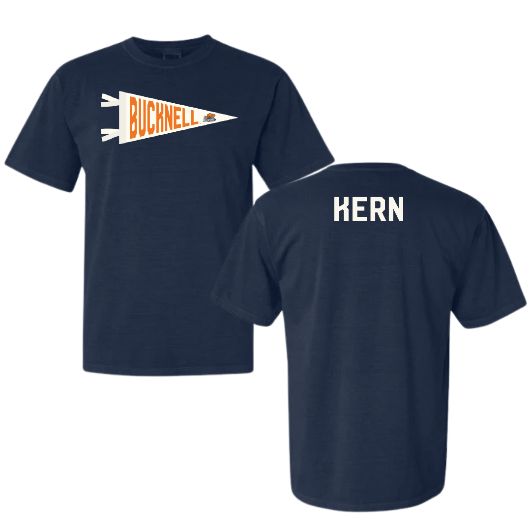 Bucknell University TF and XC Navy Pennant Comfort Colors Tee - Grant Kern