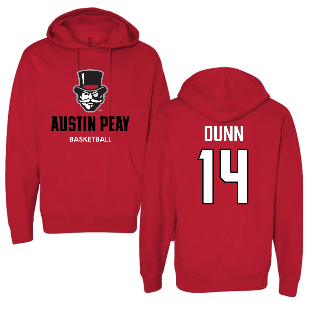 Austin Peay State University Basketball (M) Red Hoodie - #14 Jonathan Dunn