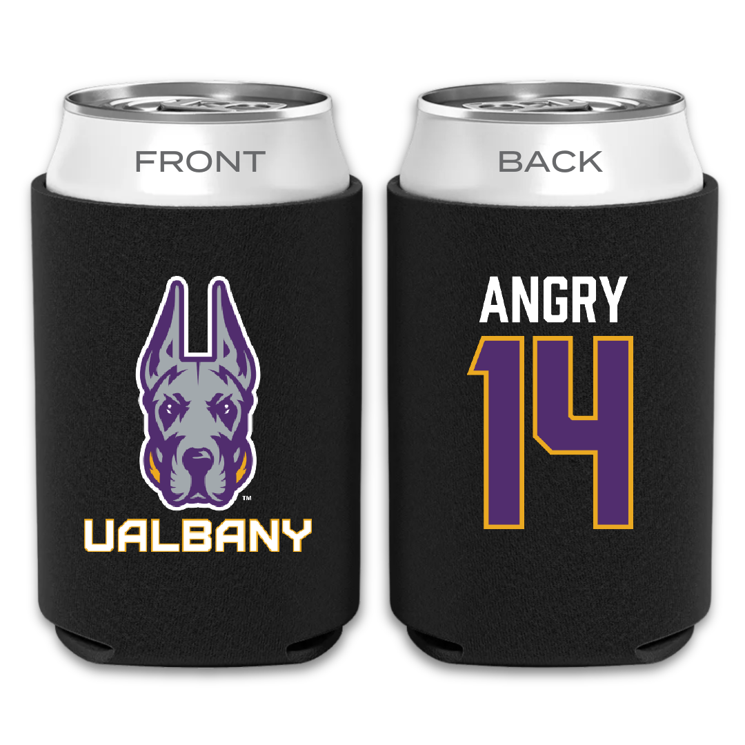 University at Albany Football Black Can Cooler - #14 Kevon Angry