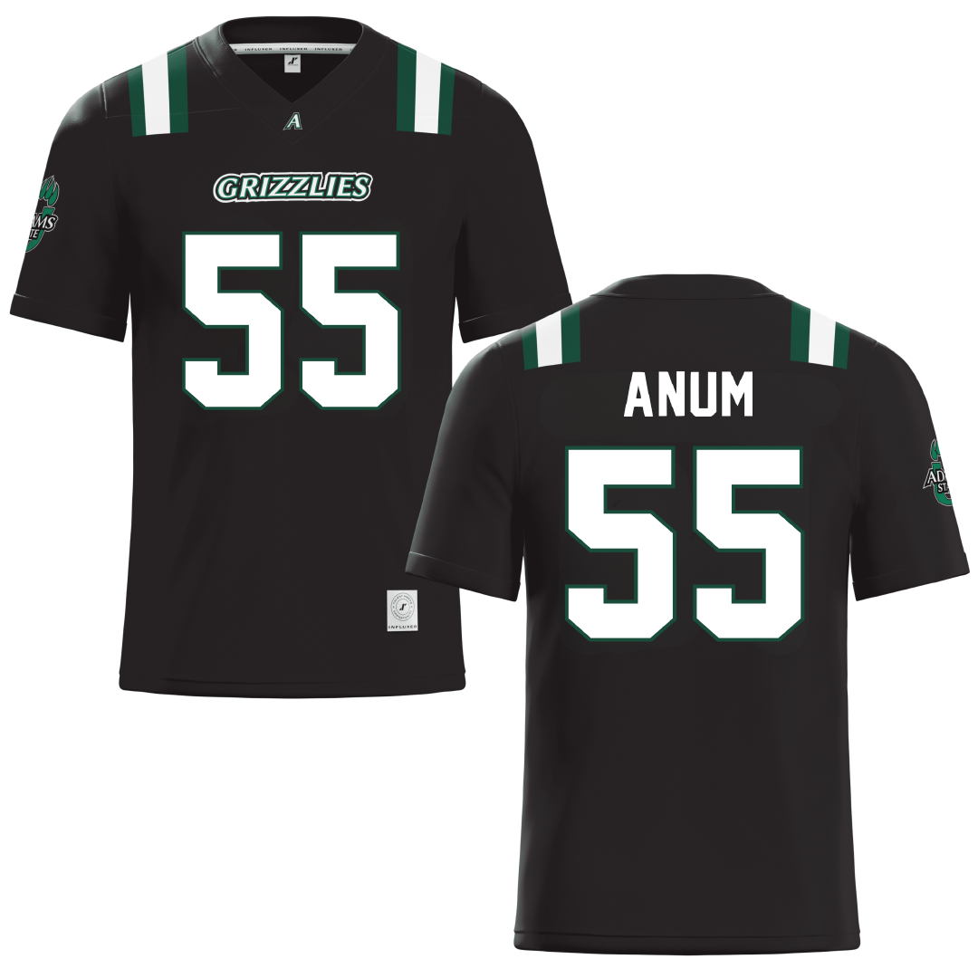 Adams State University Black Football Jersey - #55 Maxime Anum