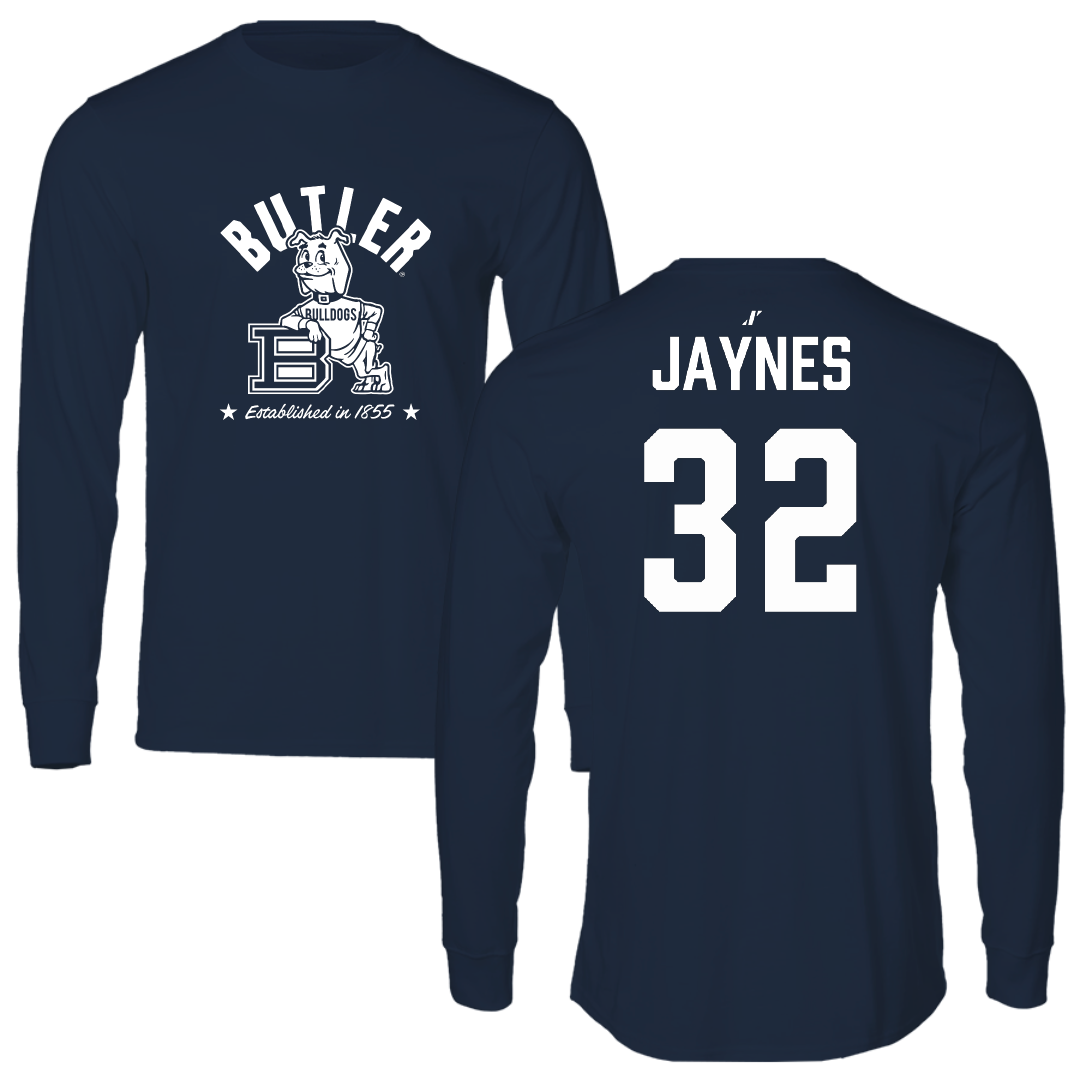 Butler University Basketball Navy General Performance Long Sleeve - #32 Sydney Jaynes