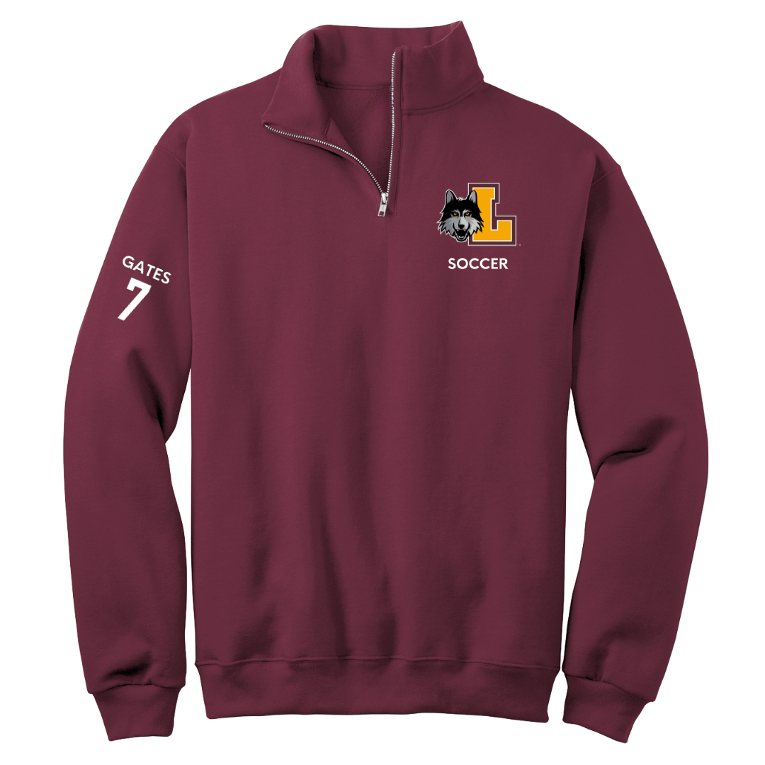 Loyola University-Chicago Soccer (M) Maroon Quarter-Zip - #7 John Gates