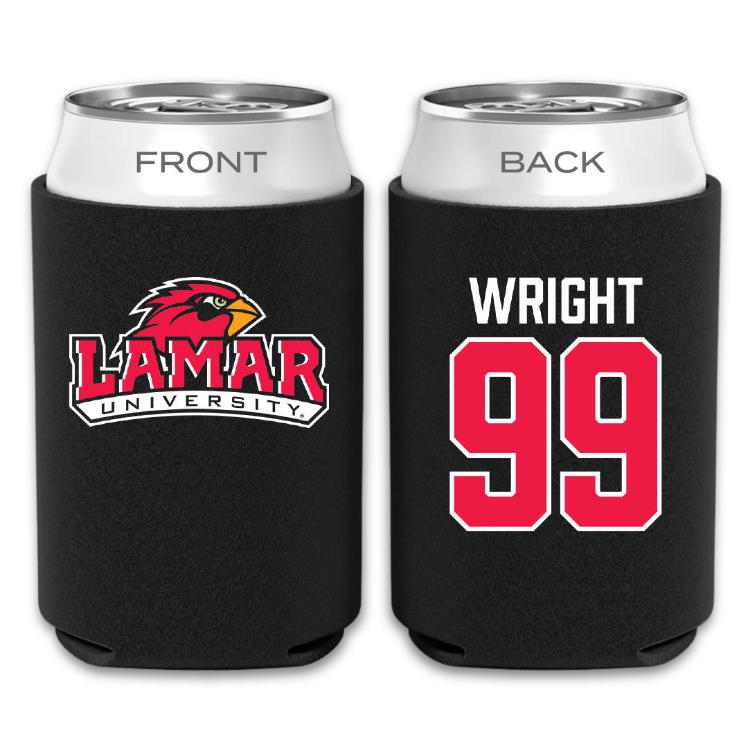 Lamar University Softball Black Can Cooler - #99 Makenzie Wright