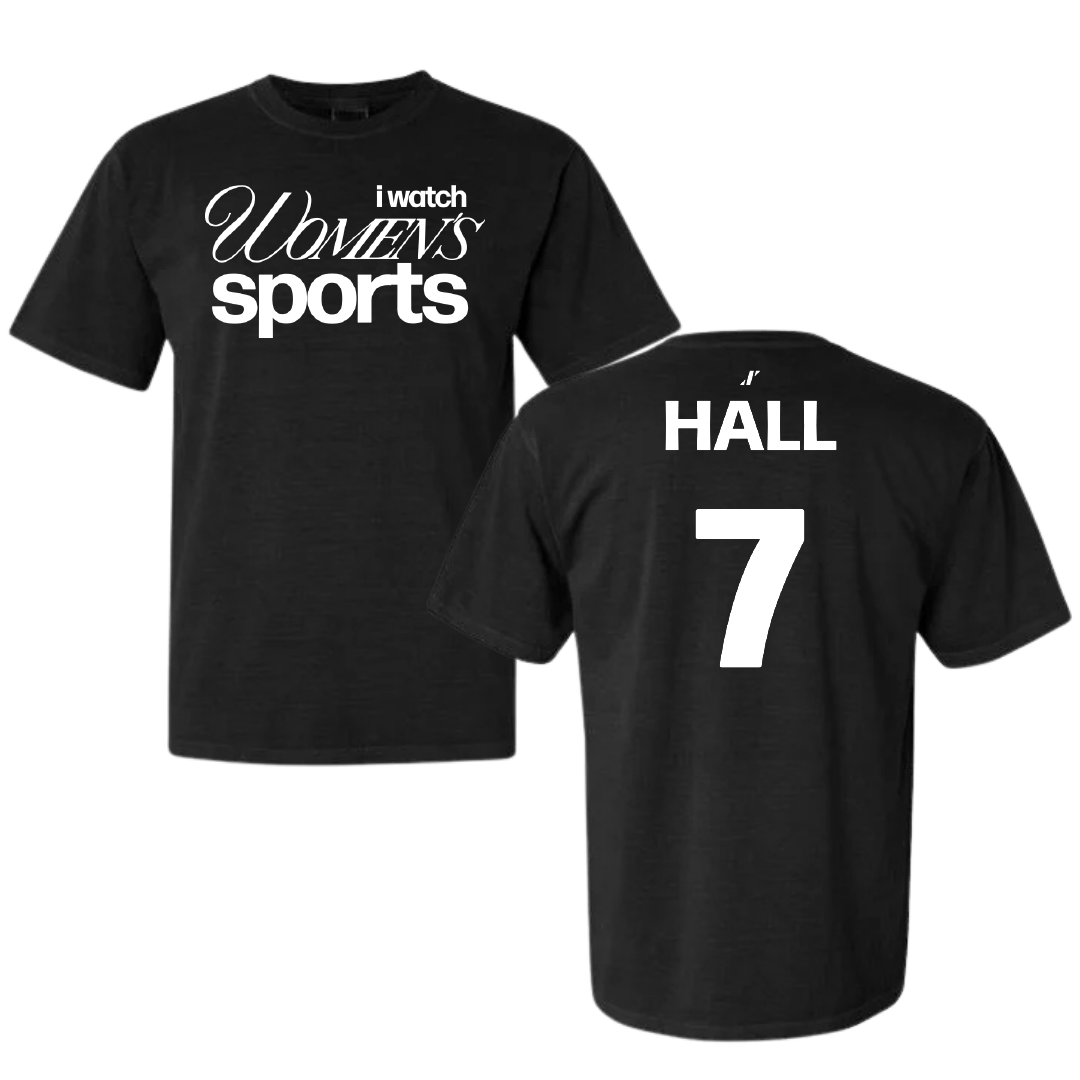 James Madison University Softball Black WHM Comfort Colors Tee - #7 Jasmine Hall