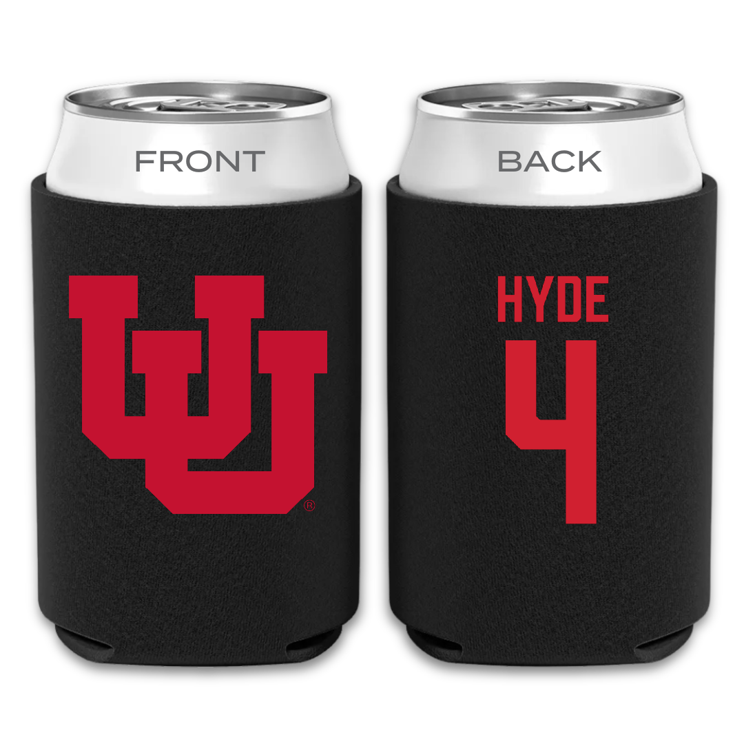University of Utah Lacrosse Black Can Cooler - #4 Jordan Hyde