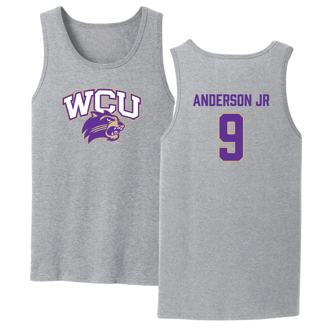 Western Carolina University Football Sport Gray Tank Top - #9 Darian Anderson Jr