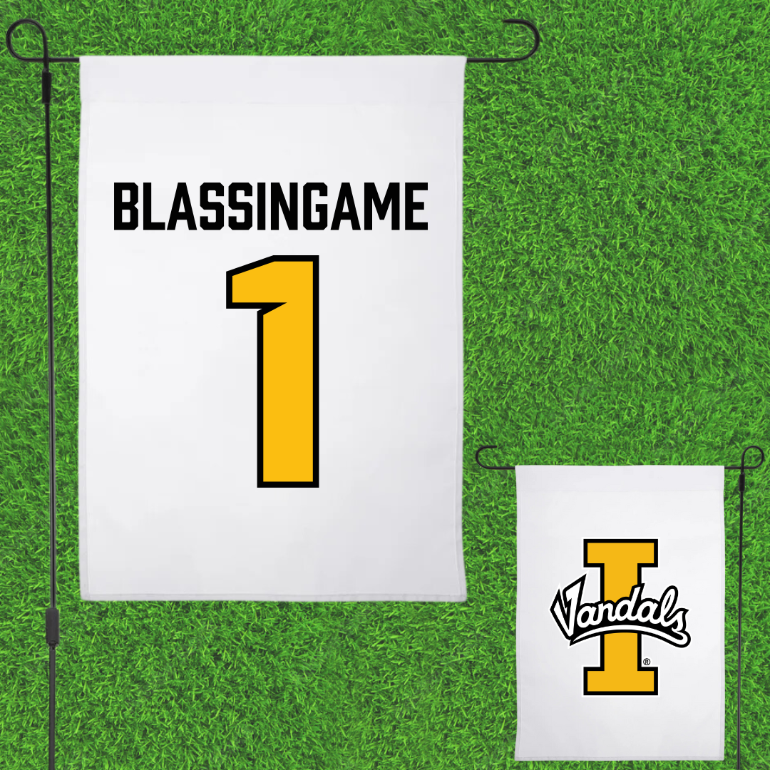 University of Idaho Basketball White Garden Flag - #1 Trevon Blassingame