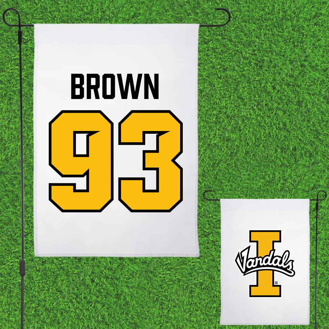 University of Idaho Football White Garden Flag - #93 Sam Brown