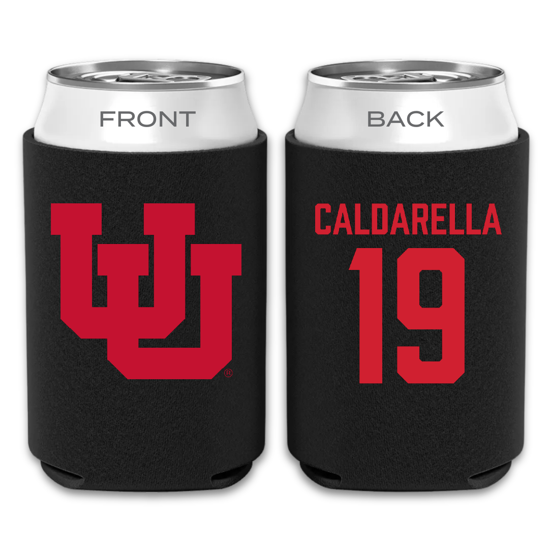 University of Utah Football Black Can Cooler - #19 Luca Caldarella