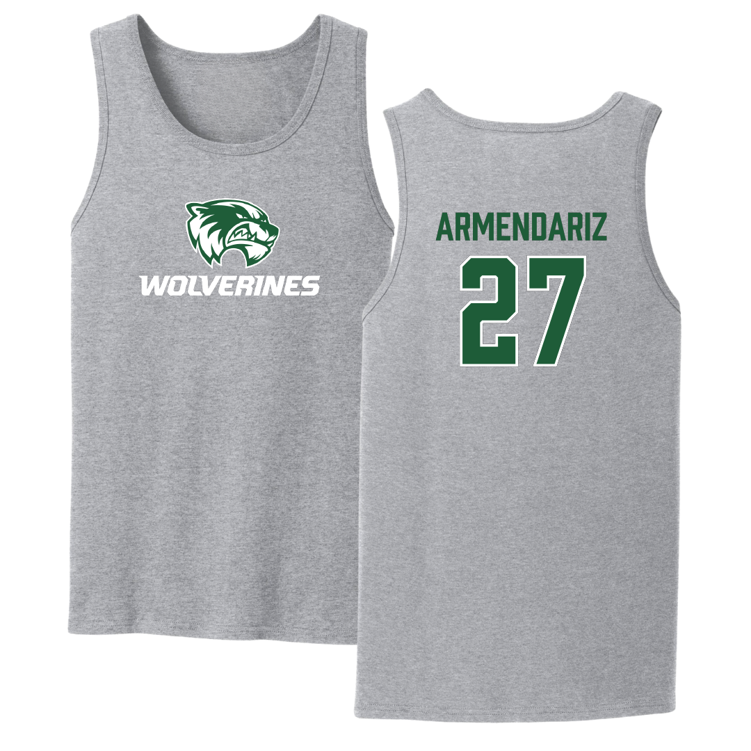 Utah Valley University Softball Sport Gray Tank Top - #27 Payge Armendariz