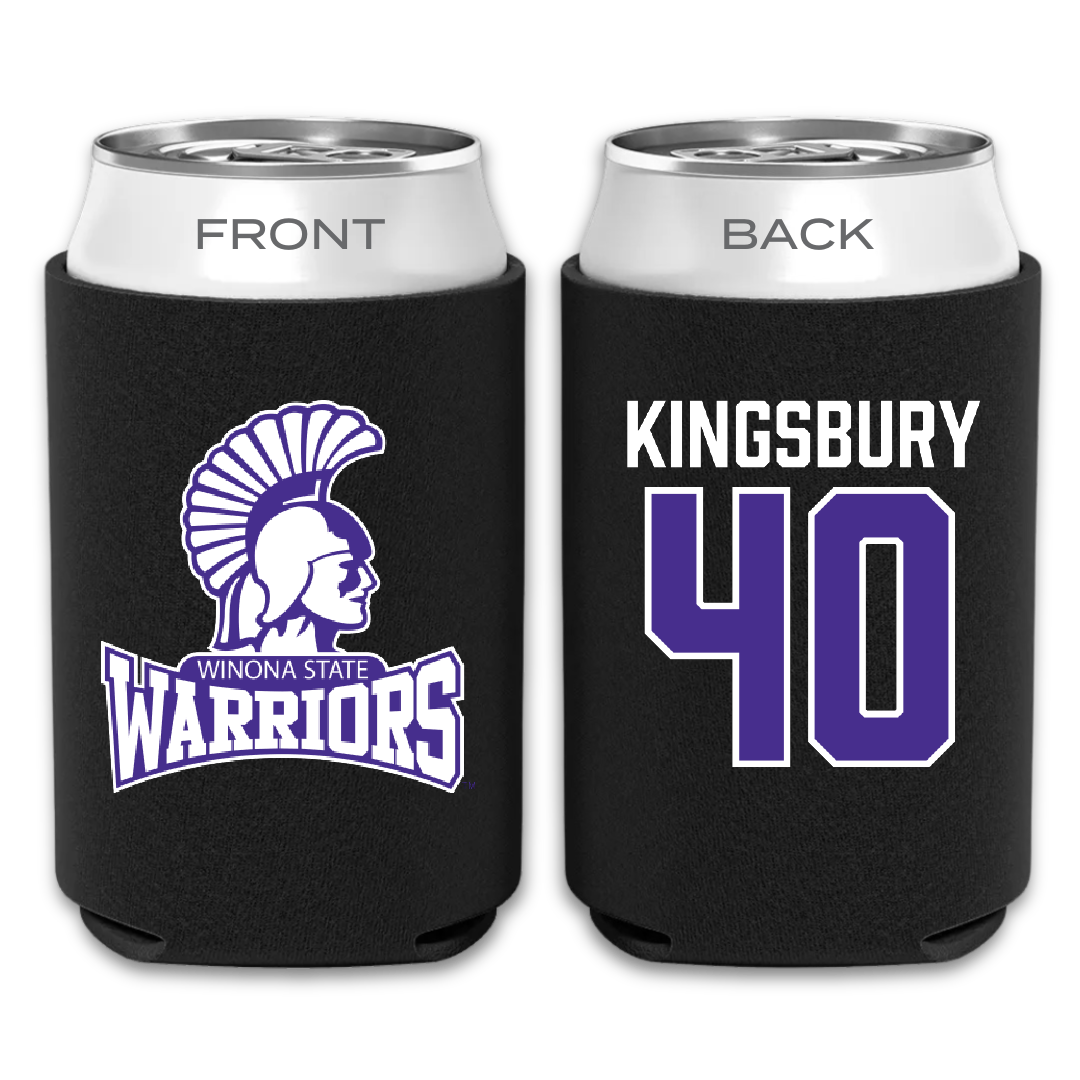Winona State University Football Black Can Cooler - #40 Ben Kingsbury