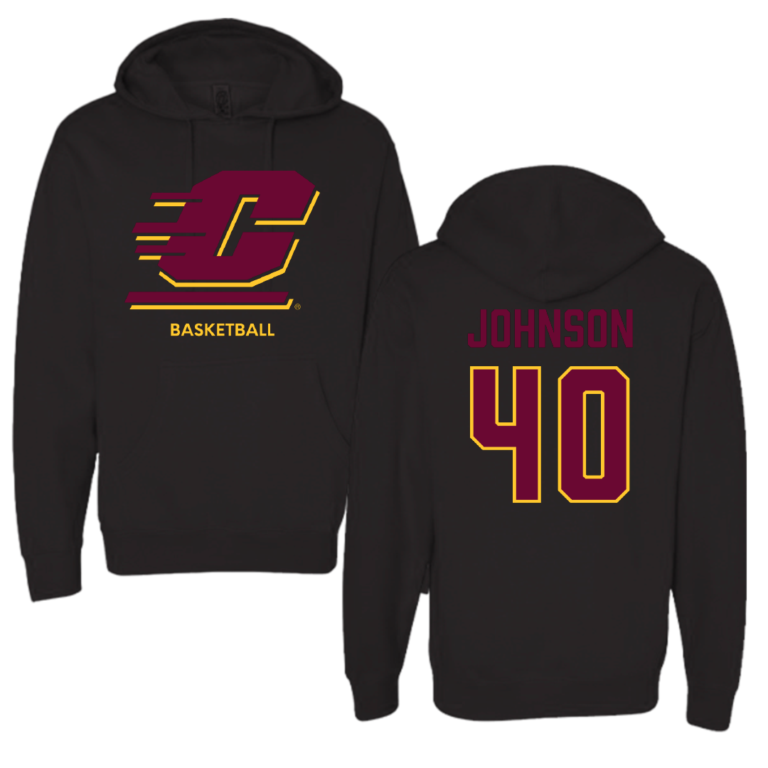 Central Michigan University Basketball (W) Black Hoodie - #40 Taylor Johnson