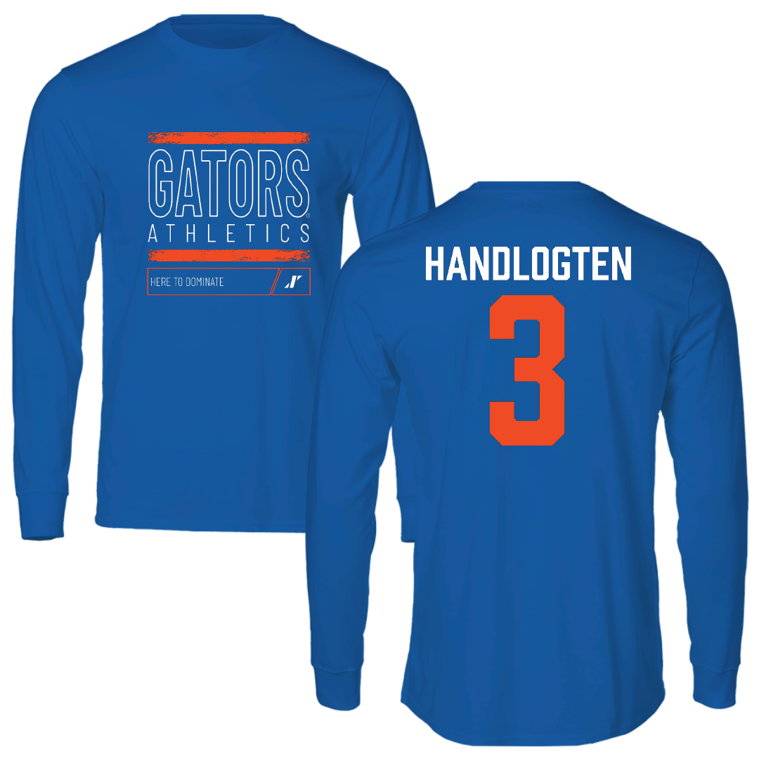 University of Florida Basketball Blue Dominate Long Sleeve - #3 Micah Handlogten