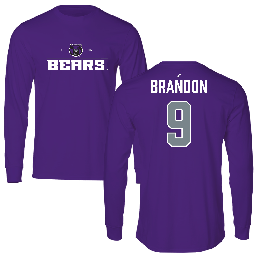 University of Central Arkansas Softball Purple General Performance Long Sleeve - #9 Trinity Brandon