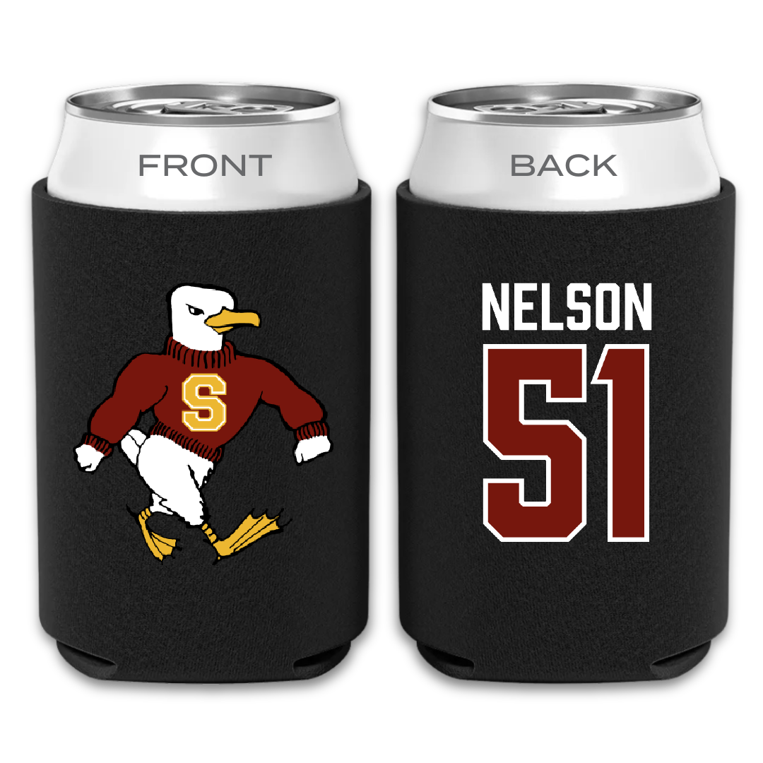 Salisbury University Football Black Can Cooler - #51 Matt Nelson