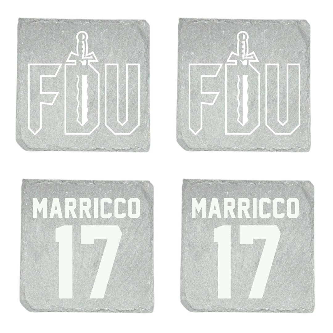 Fairleigh Dickinson University-Metropolitan Campus Soccer Stone Coaster (4 Pack)  - #17 Madeline Marricco