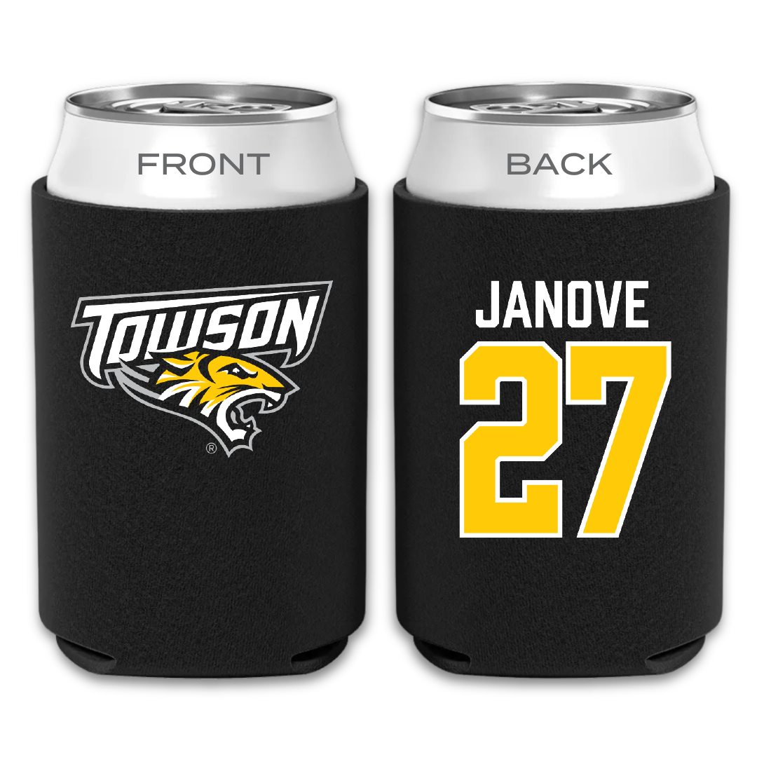 Towson University Baseball Black Can Cooler - #27 Josh Janove
