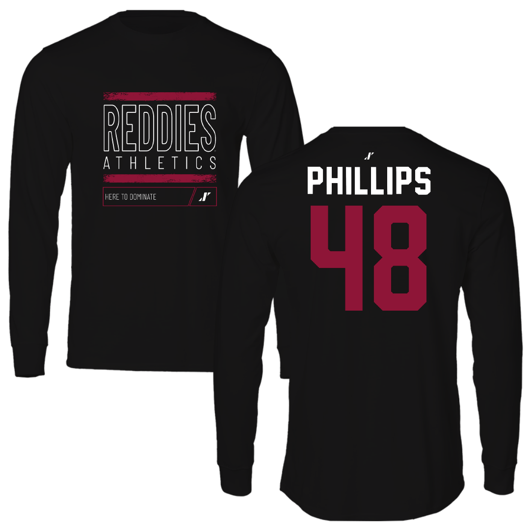 Henderson State University Baseball Black Dominate Long Sleeve - #48 Austin Phillips