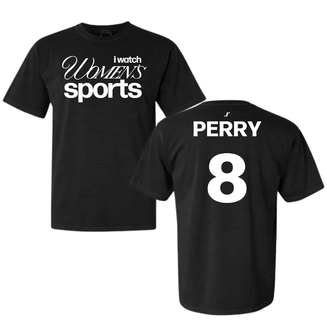 The University of Texas at Tyler Volleyball Black WHM Comfort Colors Tee - #8 Autumn Perry