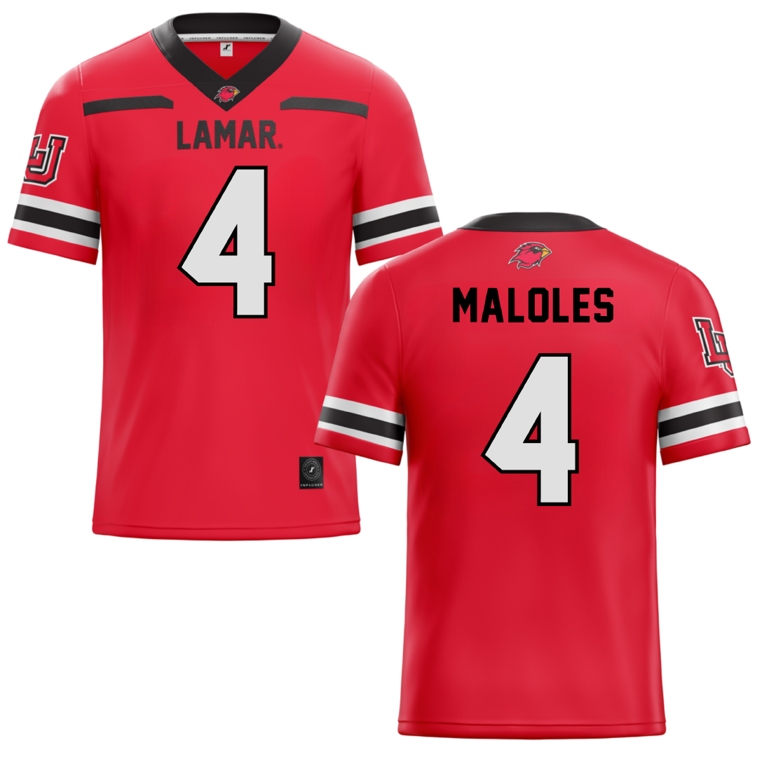 Lamar University Red Football Jersey - #4 Royce Maloles