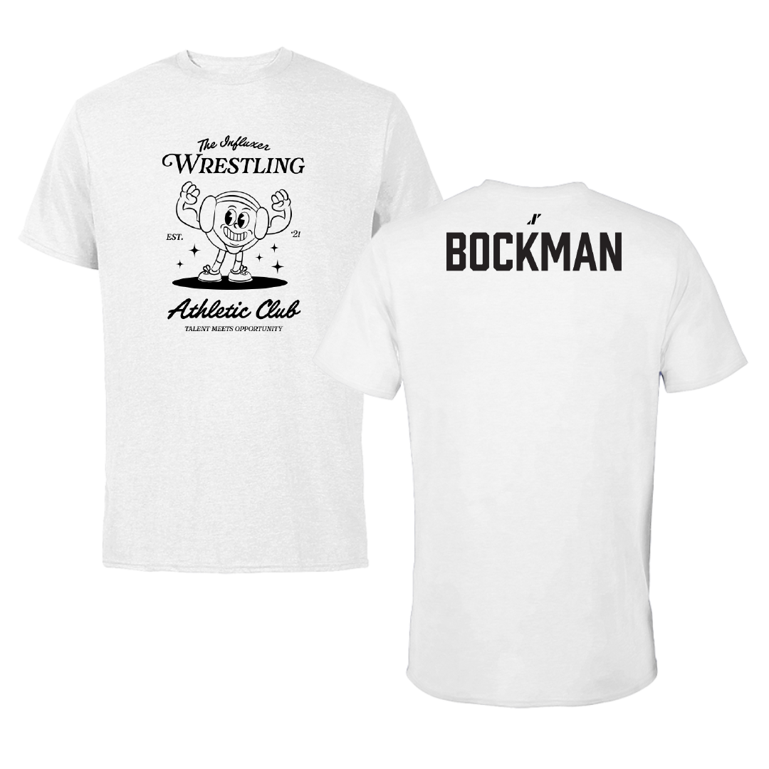 Wrestling White Influxer Athletic Club Tee - Evan Bockman