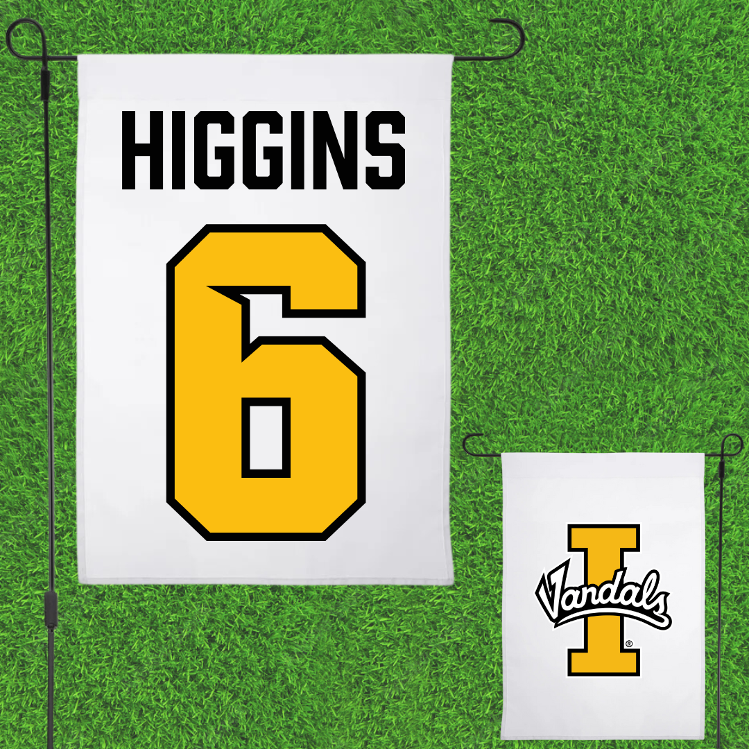 University of Idaho Football White Garden Flag - #6 Trais Higgins