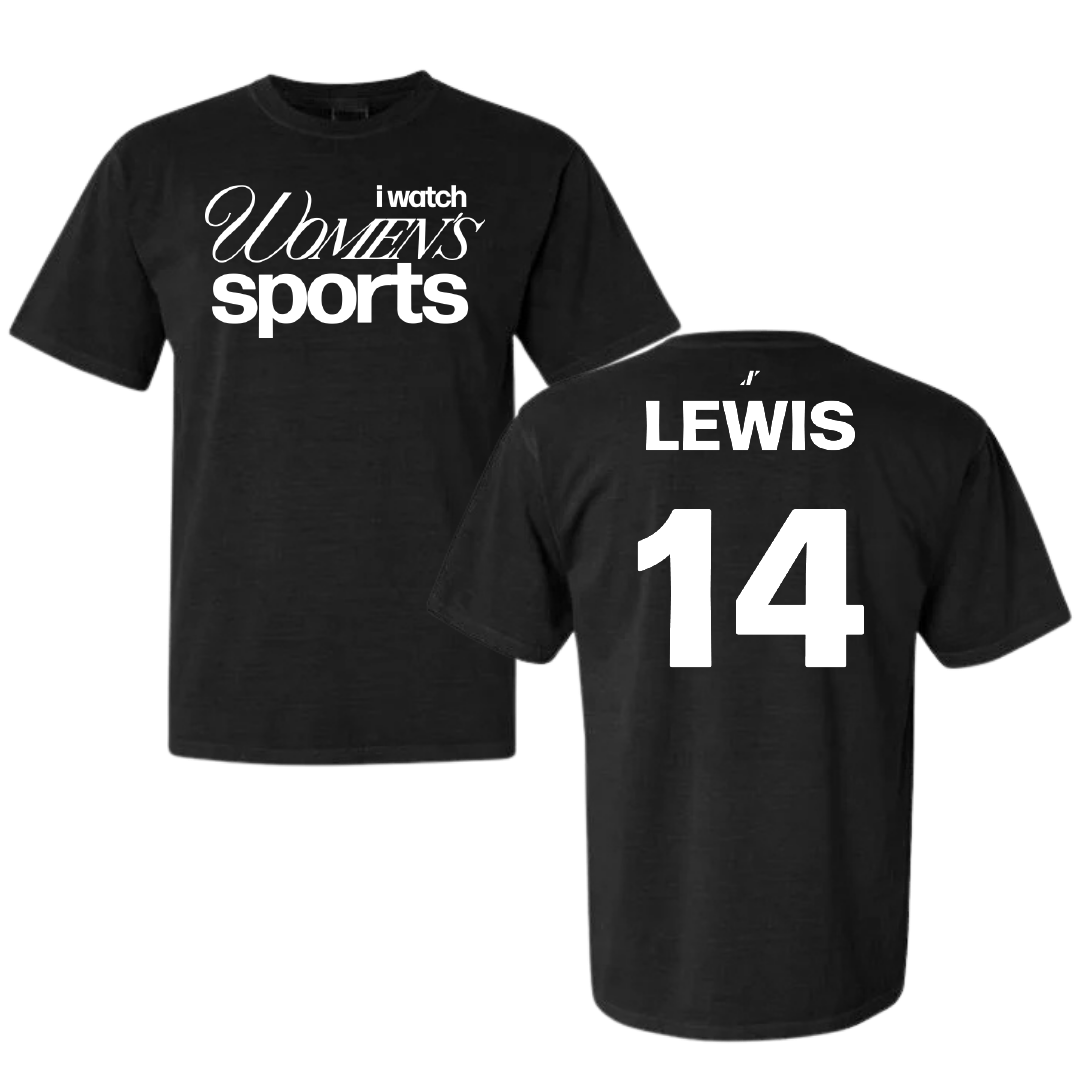University of South Florida Volleyball Black WHM Comfort Colors Tee - #14 Lauren Lewis