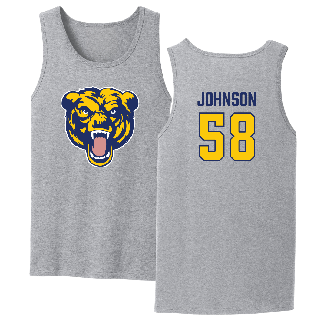 Carolina University Baseball Sport Gray Tank Top - #58 Brandon Johnson