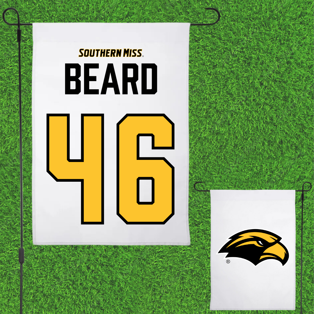 The University of Southern Mississippi Football White Garden Flag - #46 Luke Beard