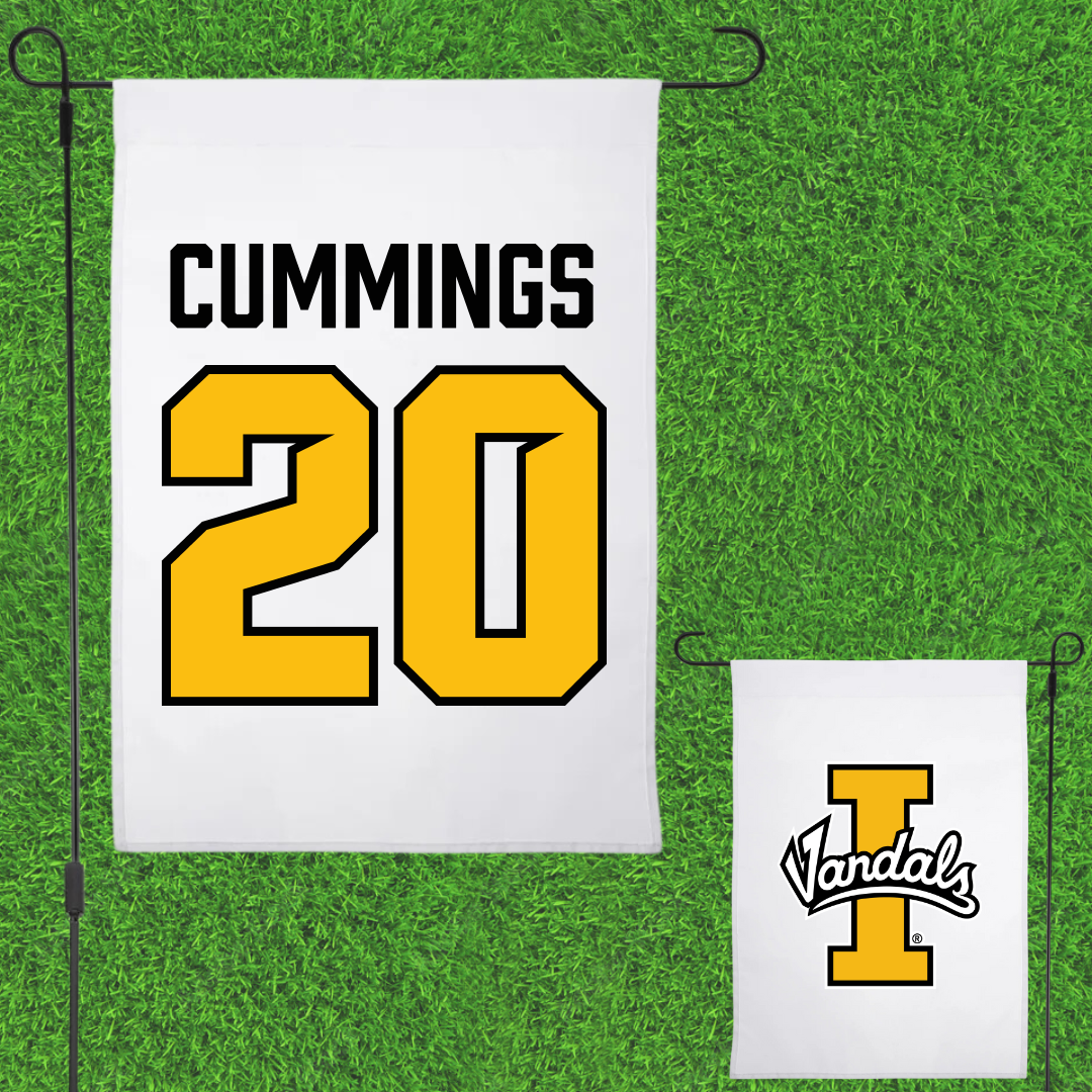 University of Idaho Football White Garden Flag - #20 Elisha Cummings