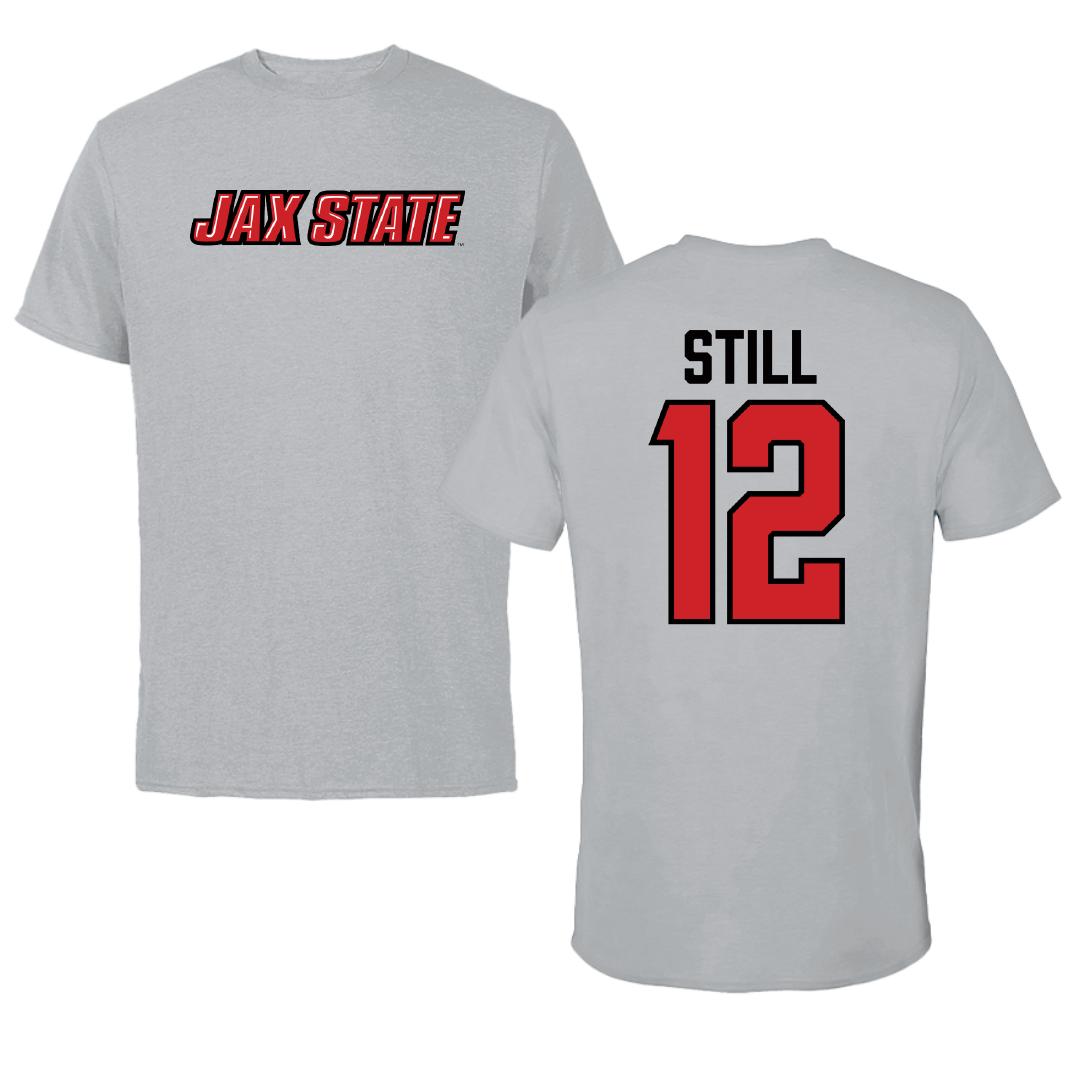 Jacksonville State University Soccer Sport Gray Tee - #12 Brookelyn Still
