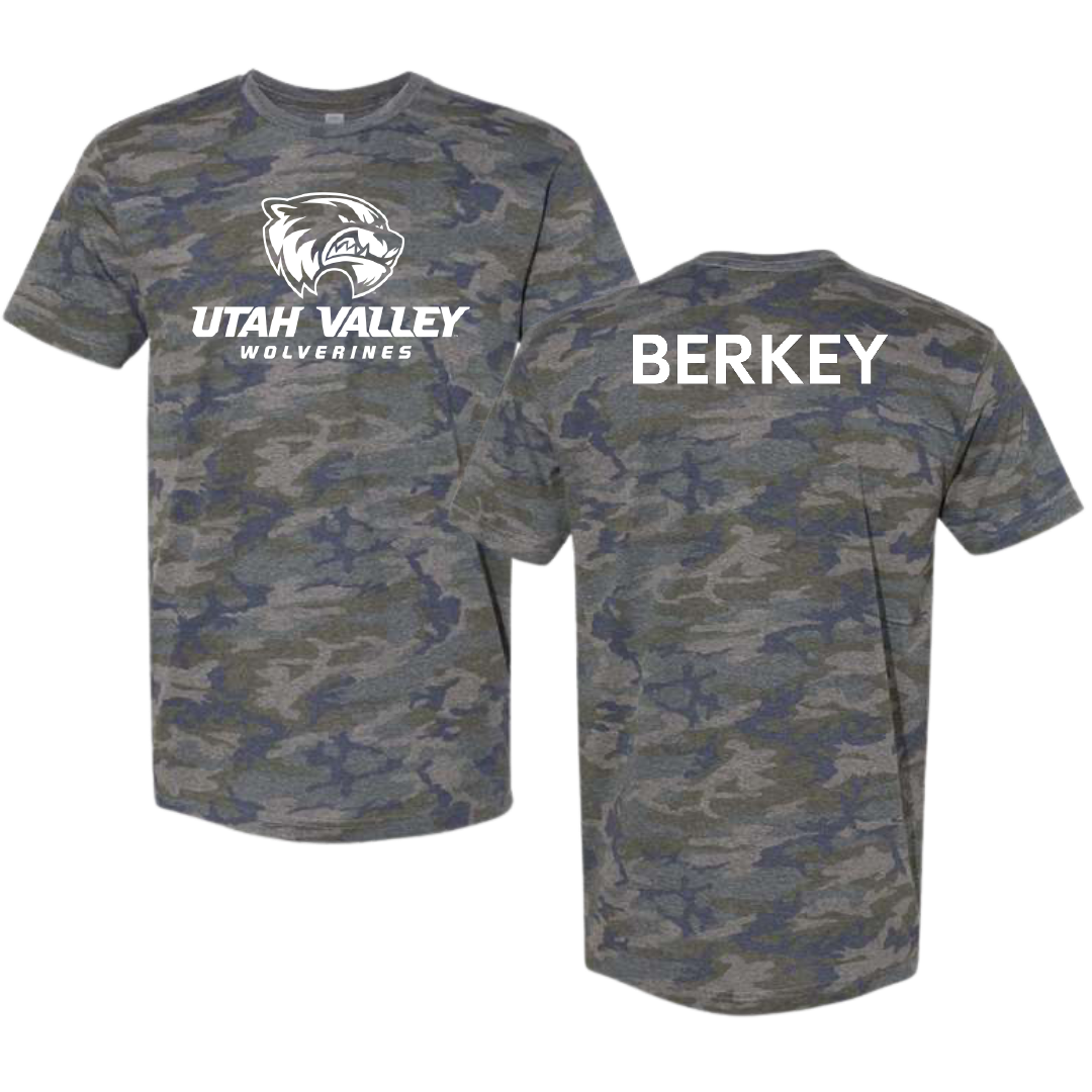 Utah Valley University TF and XC Vintage Camo Tee - Neal Berkey