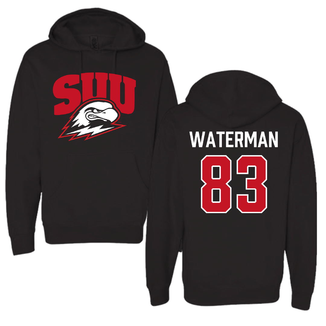 Southern Utah University Football Black Hoodie - #83 Bryson Waterman