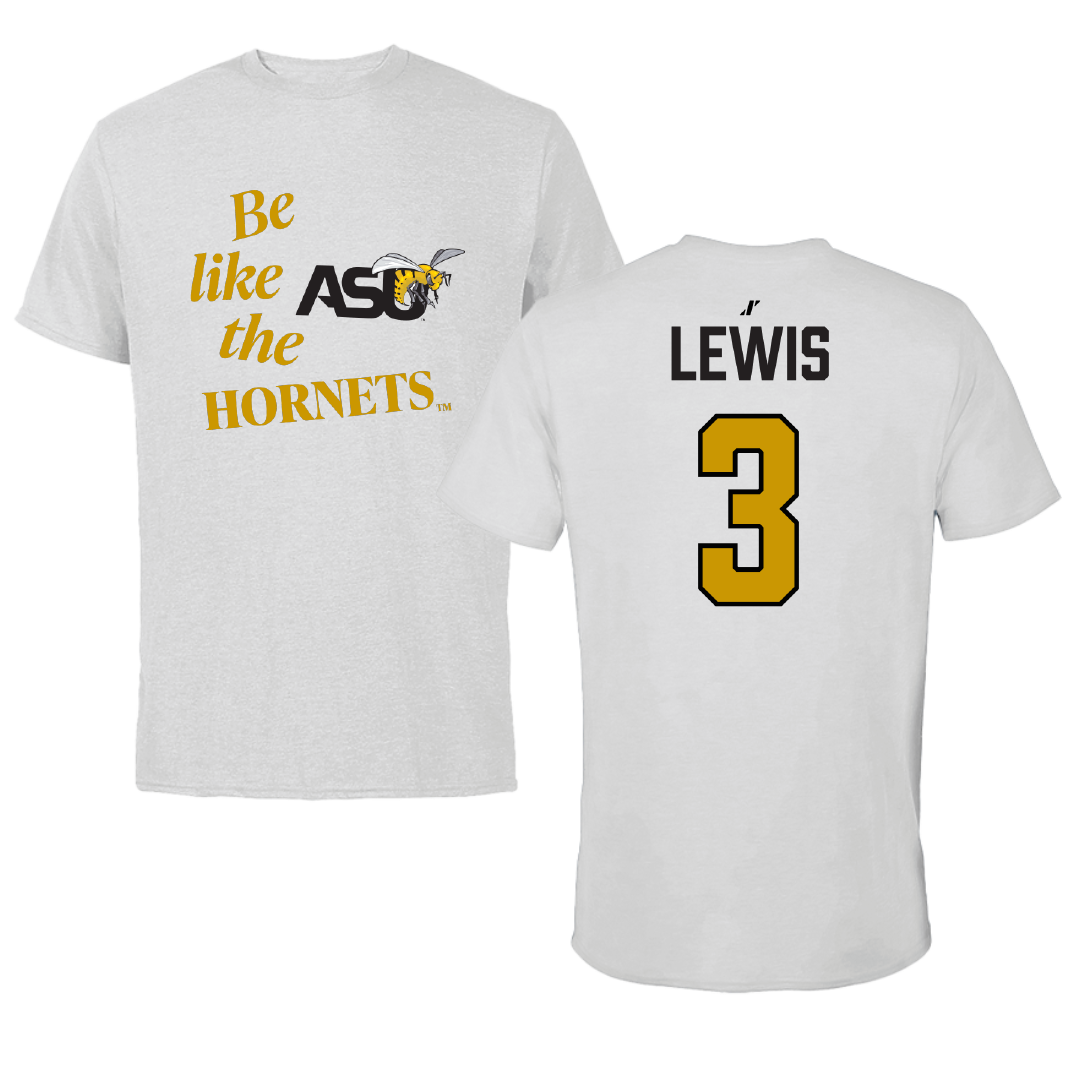 Alabama State University Football Light Gray Be Like Us Performance Tee - #3 Keane Lewis