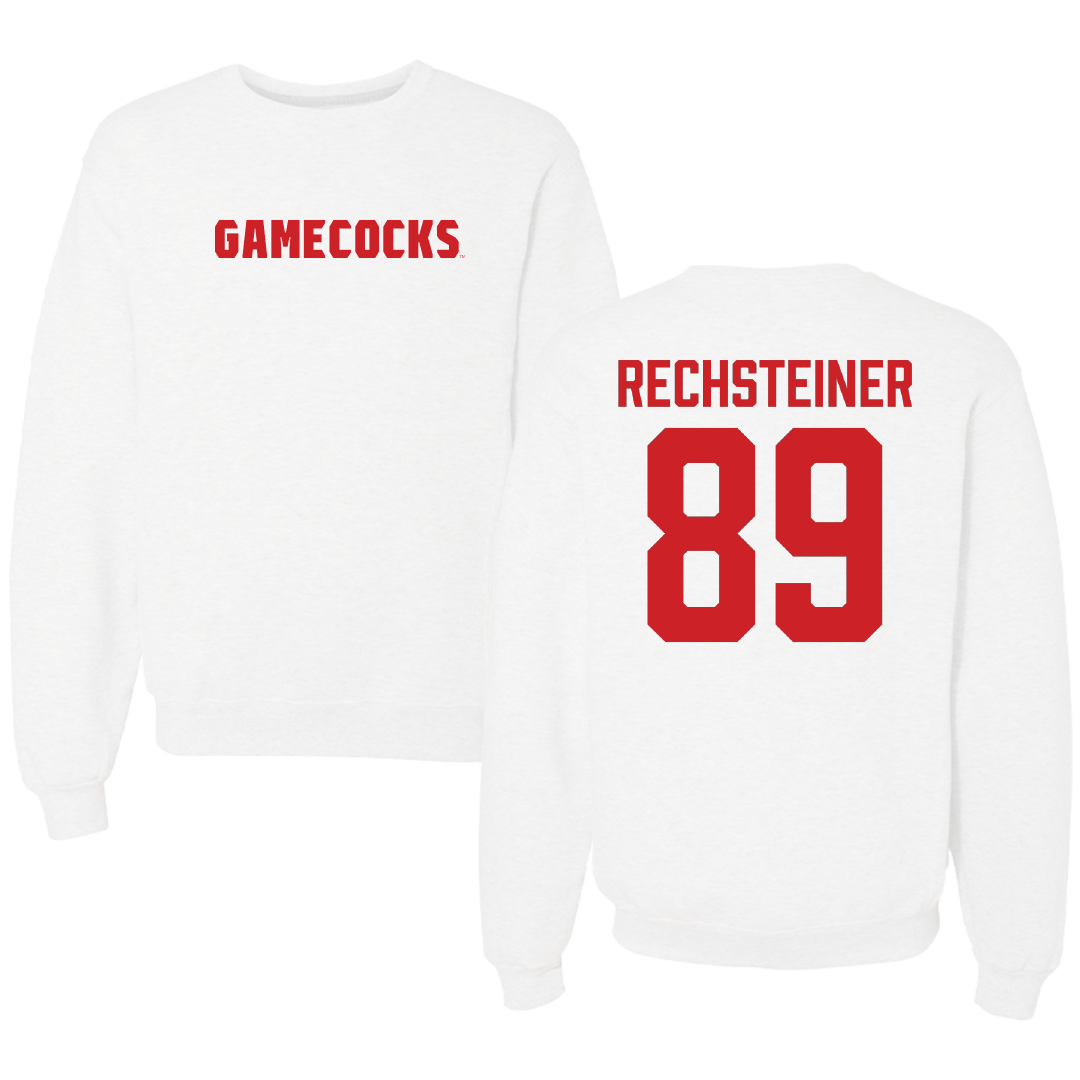 Jacksonville State University Football White Crewneck - #89 Brock Rechsteiner