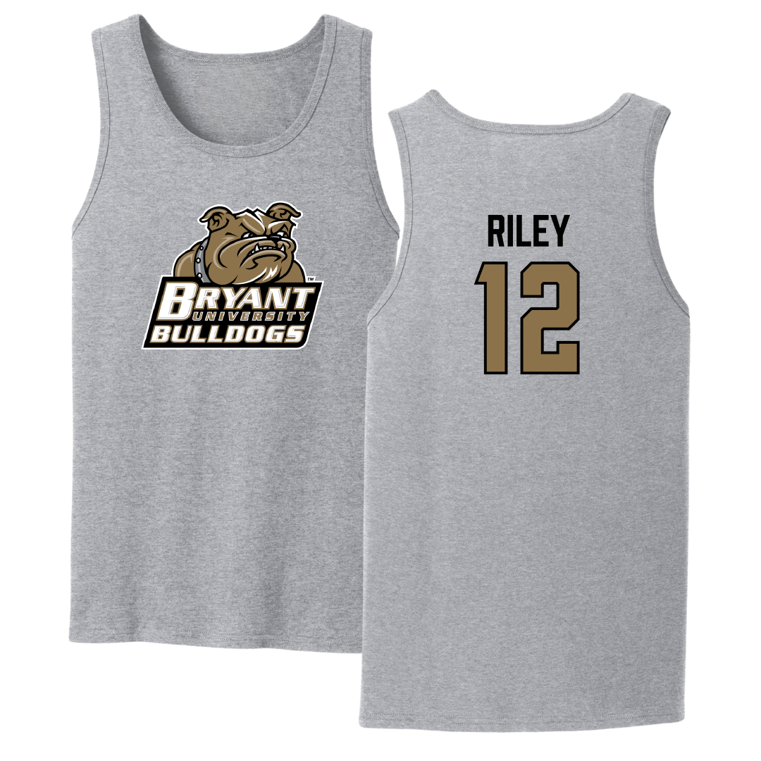 Bryant University Football Sport Gray Tank Top - #12 Tristen Riley