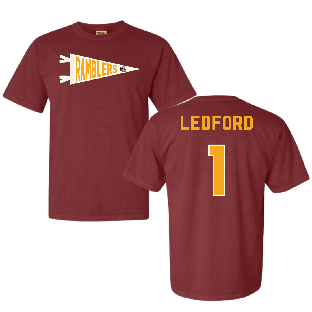 Loyola University-Chicago Volleyball Maroon Pennant Comfort Colors Tee - #1 Charlie Ledford