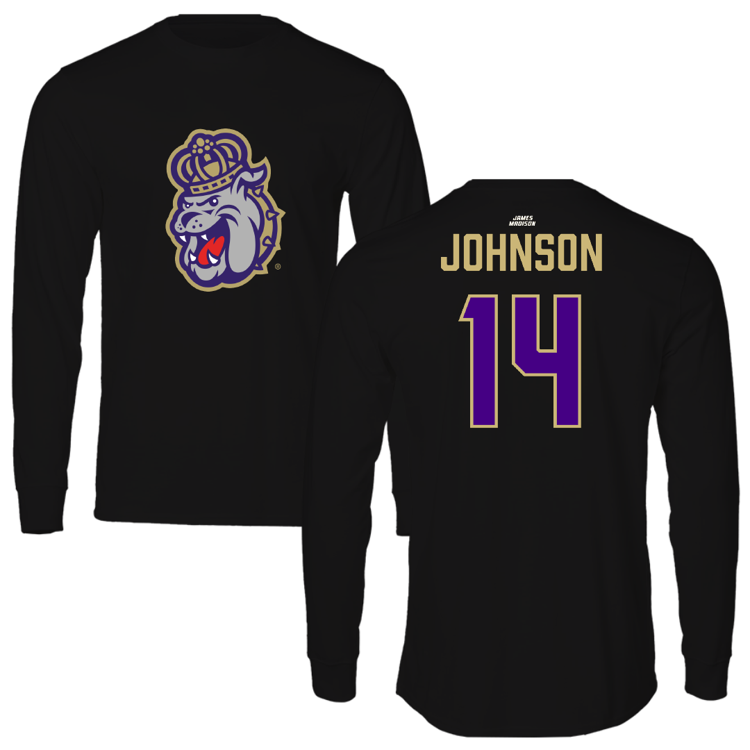 James Madison University Softball Black Long Sleeve - #14 Taylor Johnson